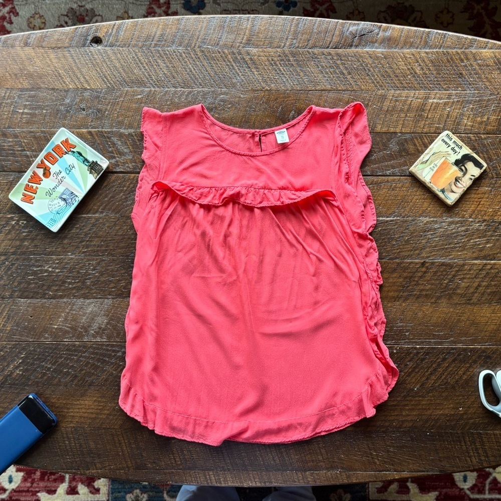 Old Navy sleeveless red blouse